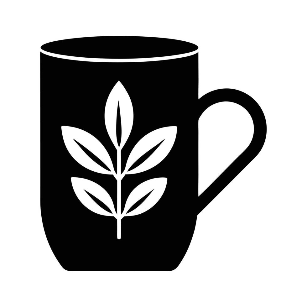 Mug with Plant Icon Icon vector
