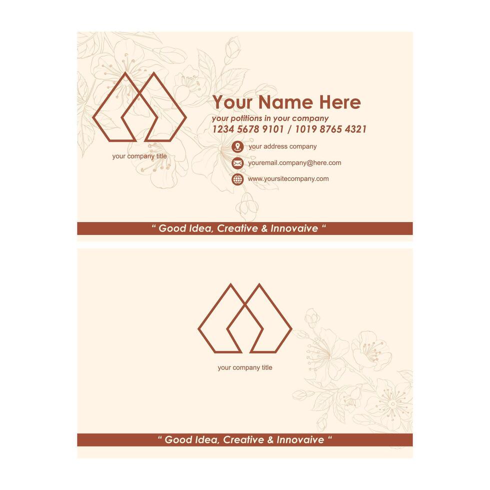 Simple and Minimalist Name Card vector