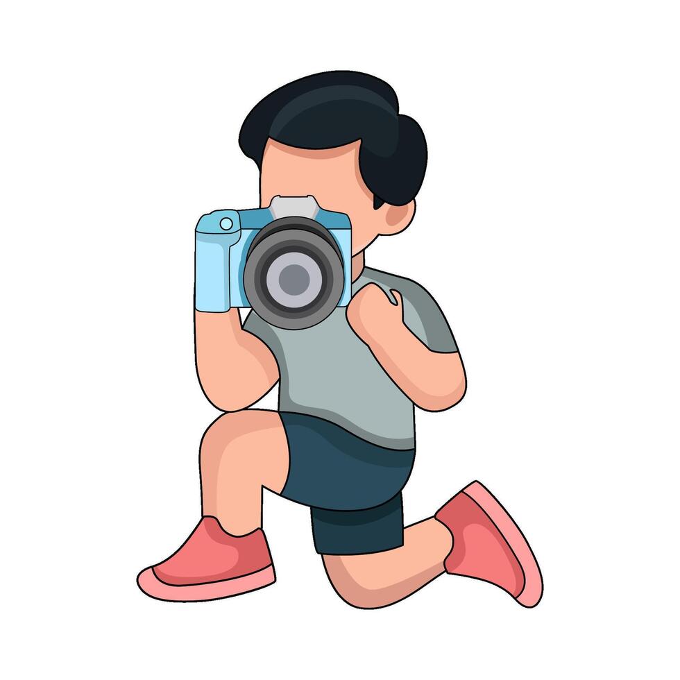 illustration of Man Photographer vector
