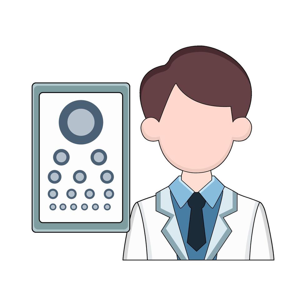 illustration of Optometrist vector