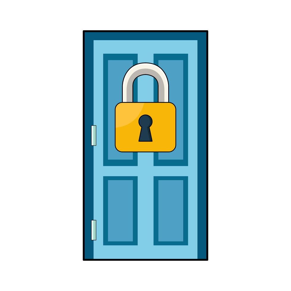 illustration of lockdown door vector