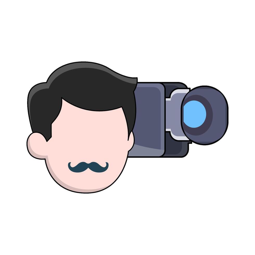 illustration of Videographer vector