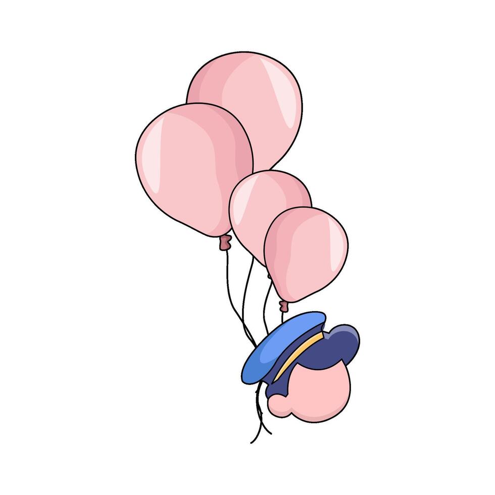 illustration of Balloon Artist vector