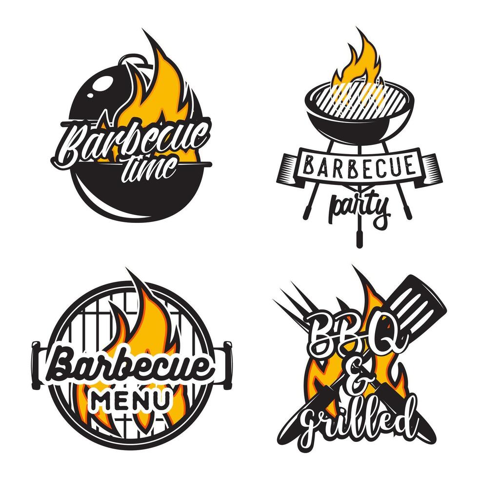 BBQ Grill Master T-Shirt Graphic Art - Bold Typography and Retro Design vector