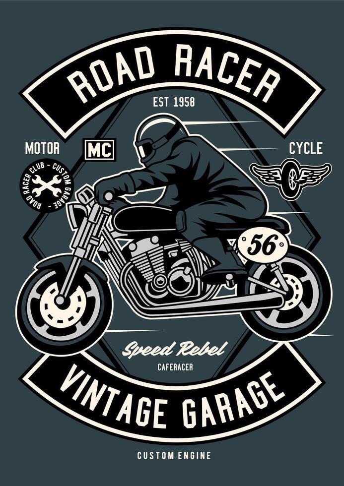 Speed Demon Racing T-Shirt Graphic Art - Editable Motorsport Design vector