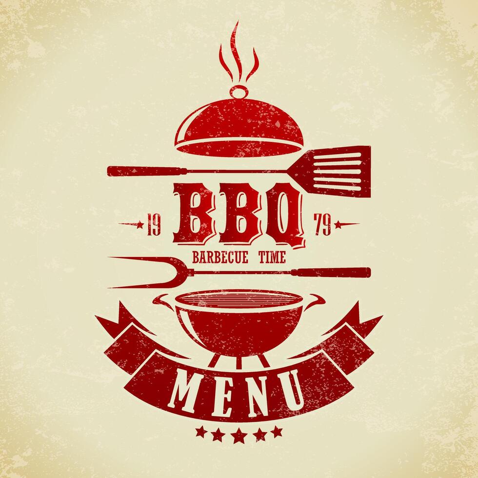 Sizzling BBQ Food Menu Design - Appetizing Grill Illustration for Restaurants and Catering vector