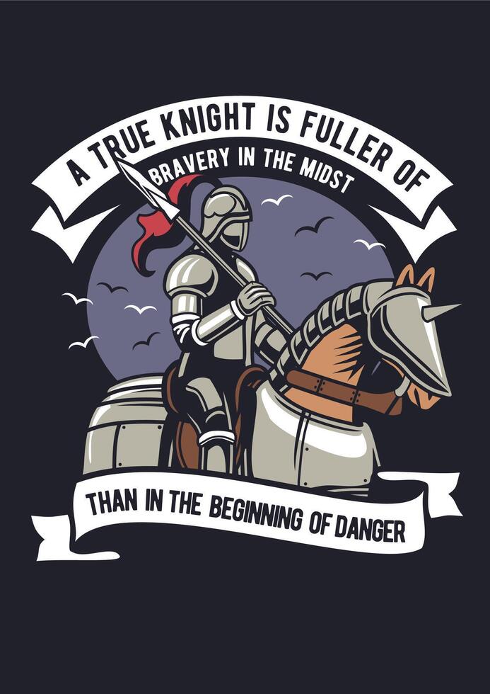 A striking True Knight themed t-shirt design featuring a bold and detailed illustration, perfect for apparel, merch, and print-on-demand projects. vector