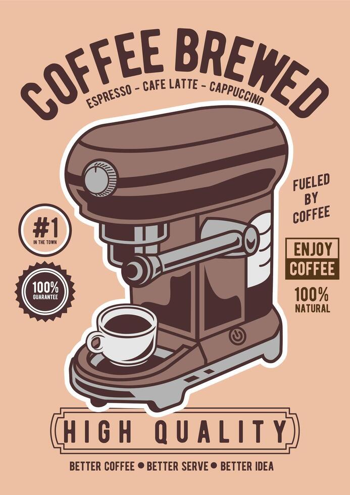 Vintage Coffee Lover Retro T-Shirt Graphic Design Art vector