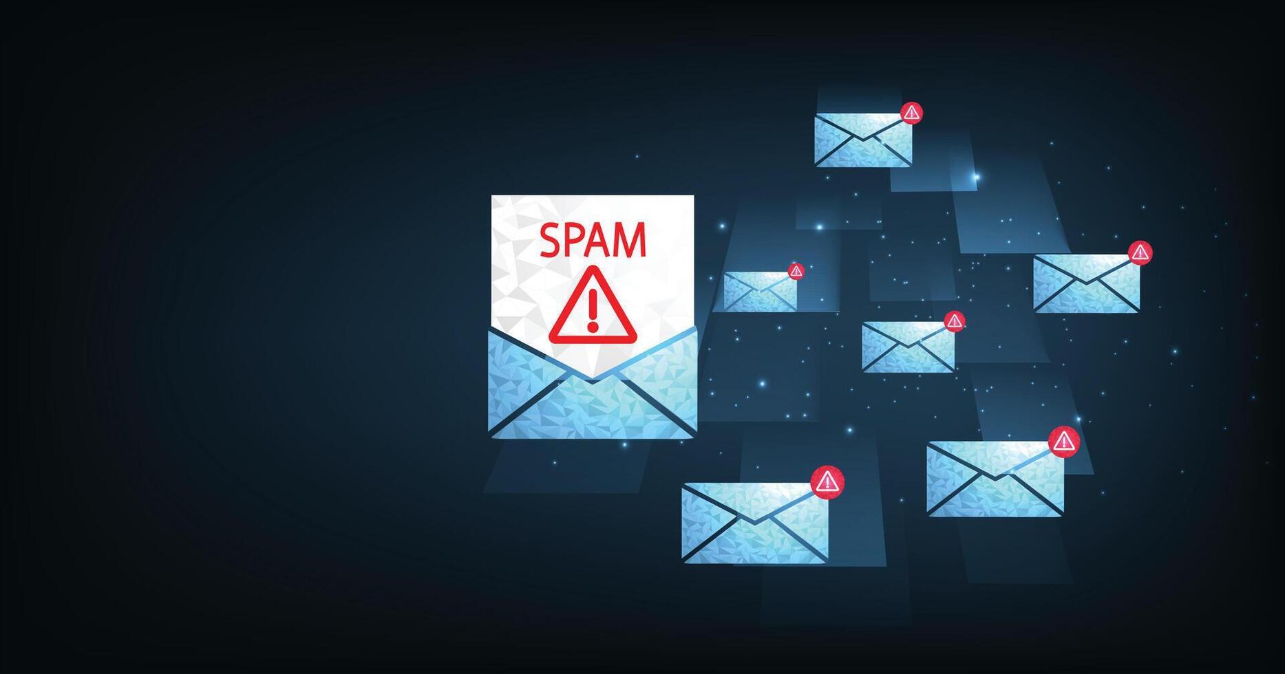 Email security protection alert concept. vector