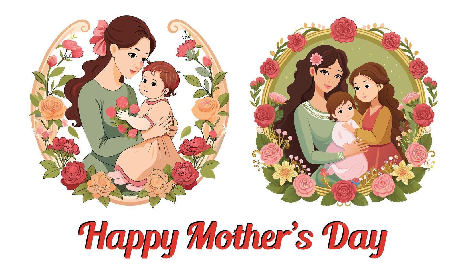 Happy mother's day images vector