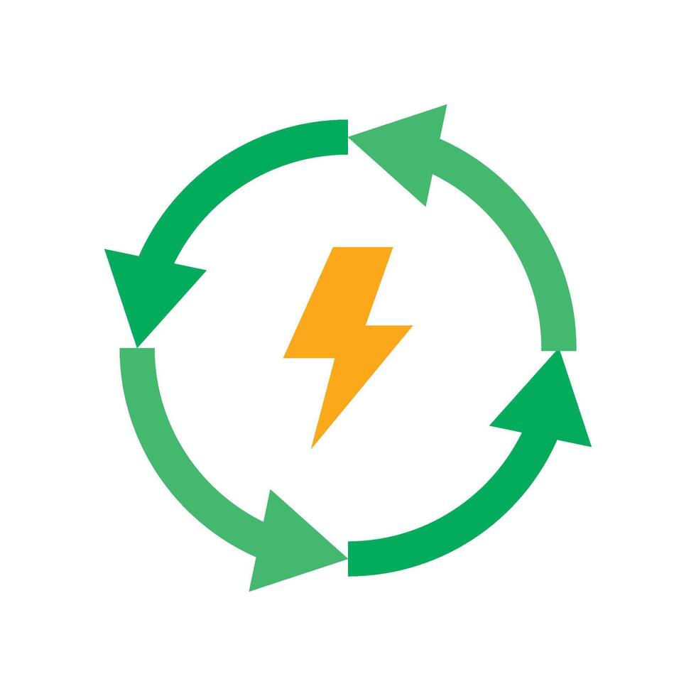 Lightning Energy Power Icon. Stock Illustration vector