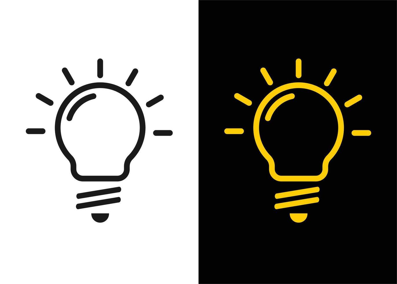 Light bulb icon. Energy and thinking symbol. stock illustration vector