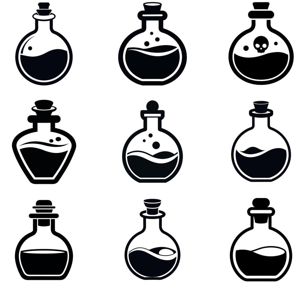 Magic Potion Bottle vector