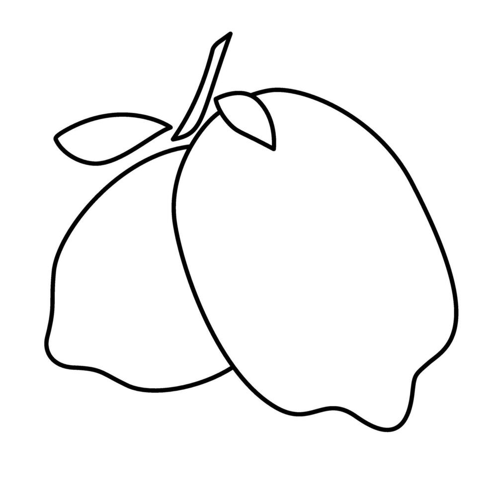Line lemon icon vektor design templete vector