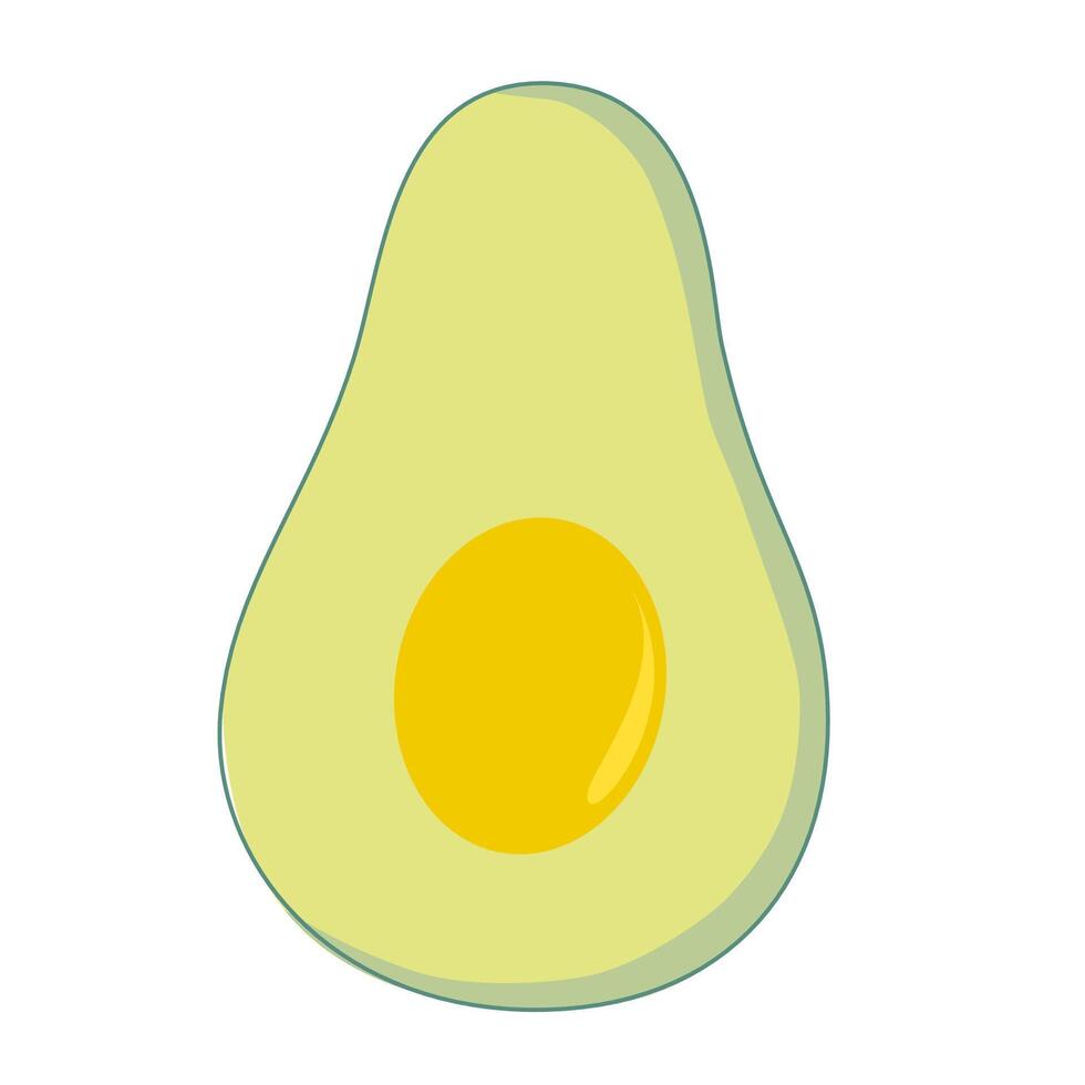 Avocado design illustration icon in white background vector