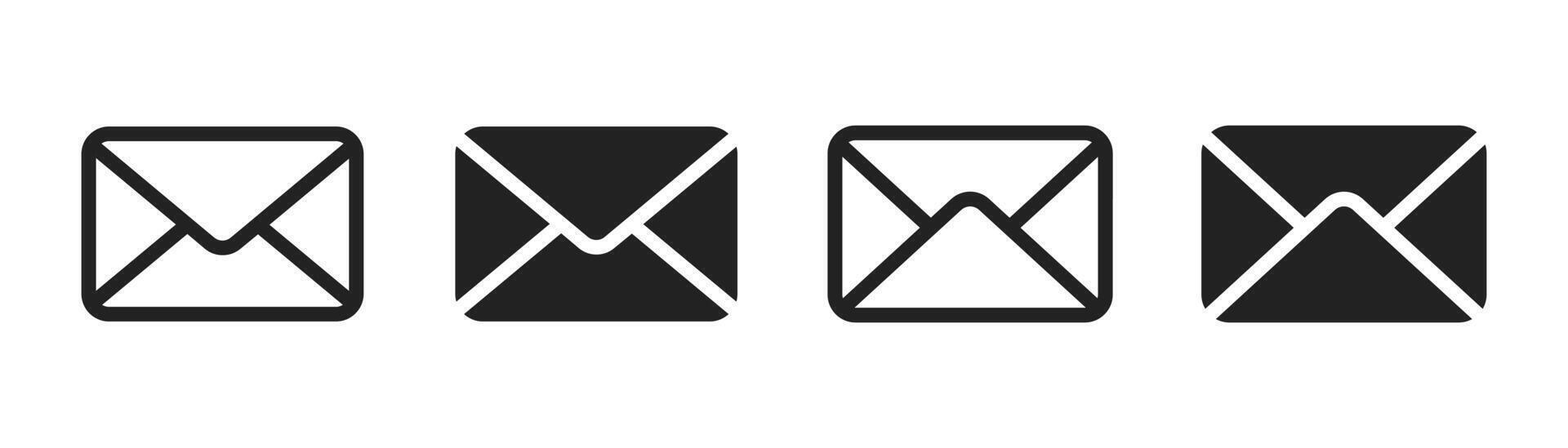 Mail icons set. Envelope icon. Email icon for web, computer and mobile app vector