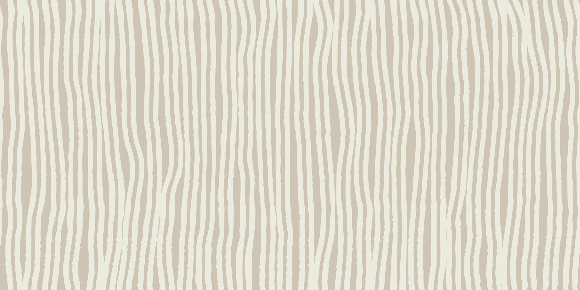 Abstract Wavy Line Pattern. Wood grain texture. Seamless beige background with grunge vertical stripes. Subtle grunge effect with minimalistic linear geometry. Design for textile, wallpaper, wrapping. vector