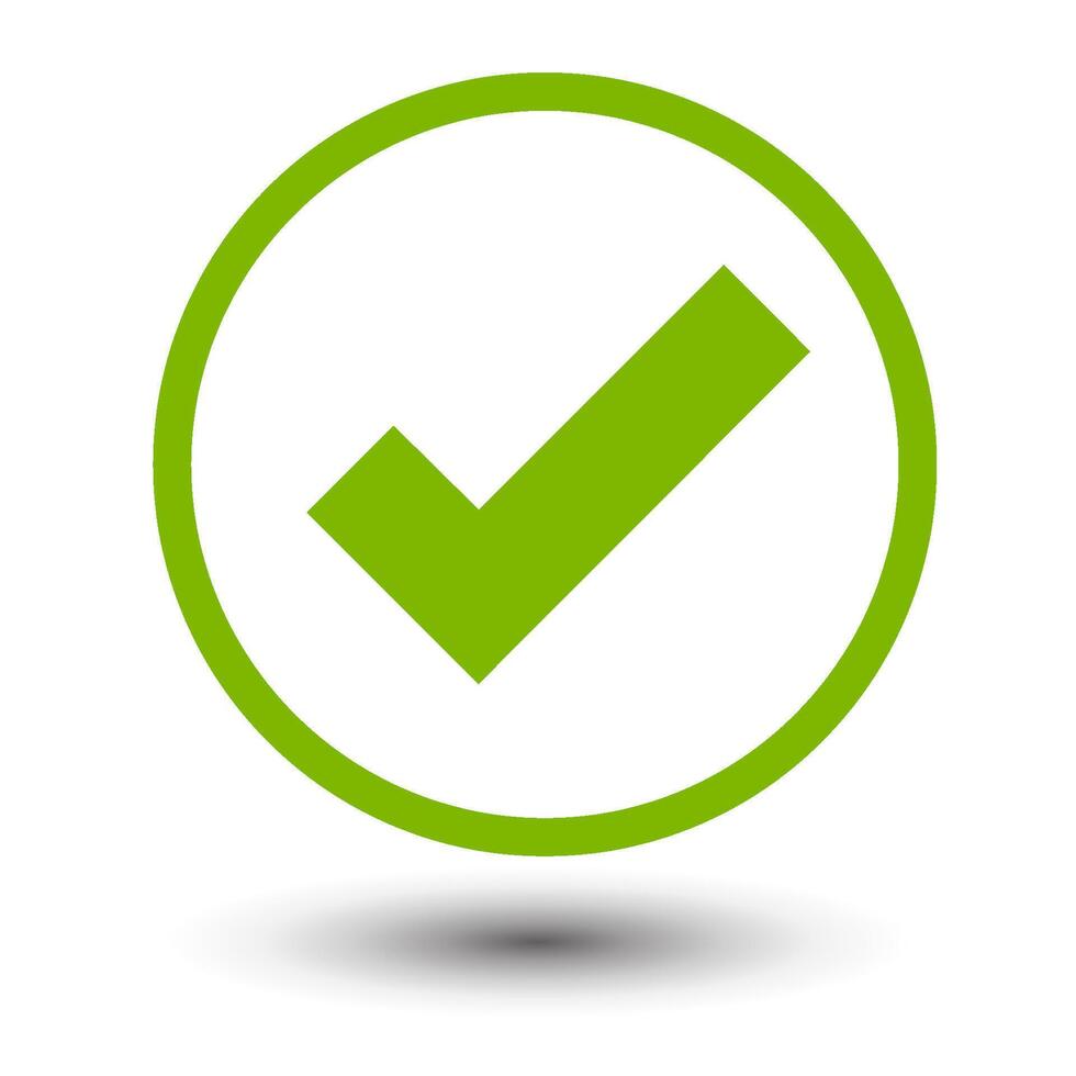checkmark or confirm and deny circle icon button vector