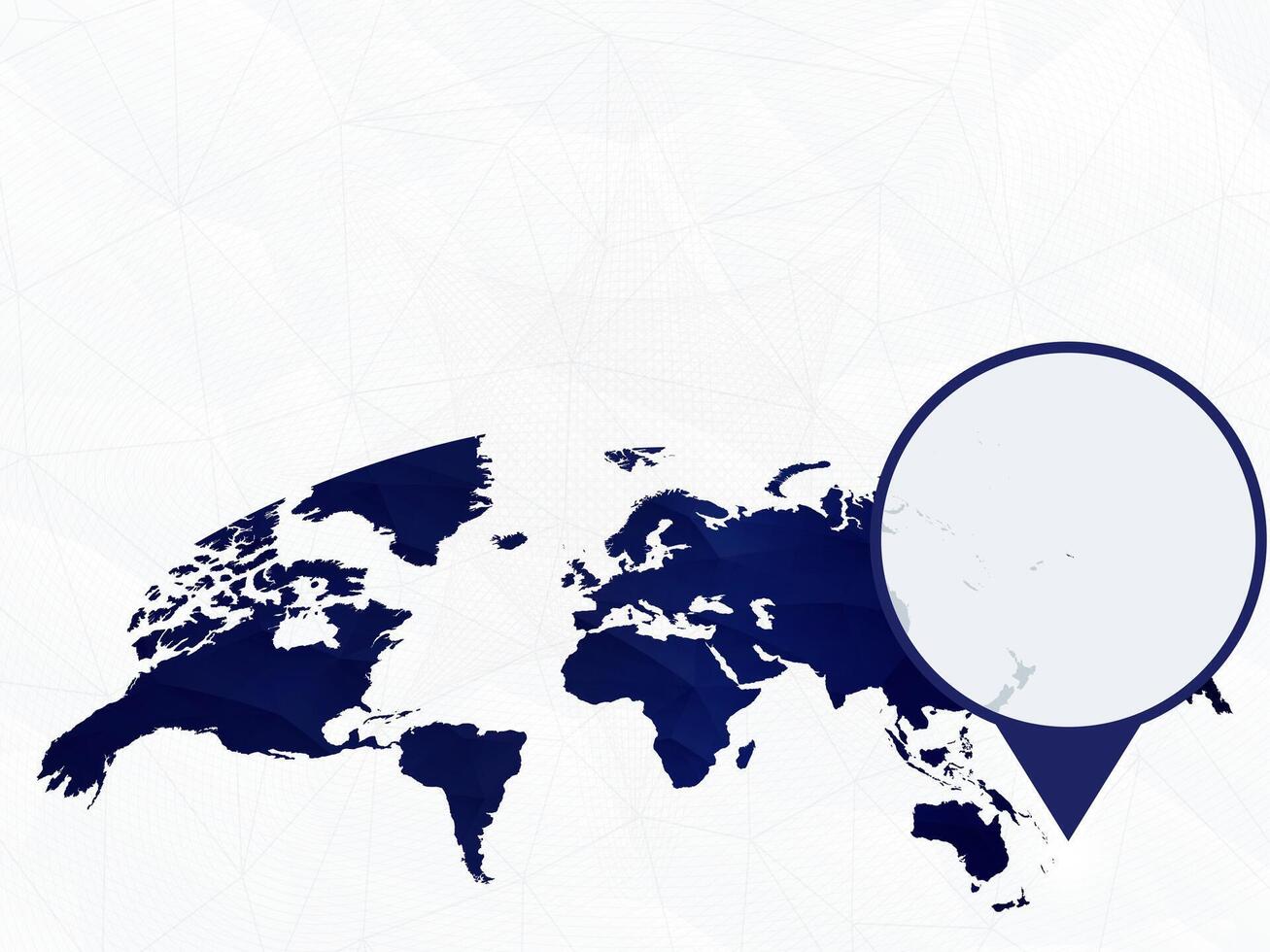 Samoa detailed map highlighted on blue rounded World Map. vector
