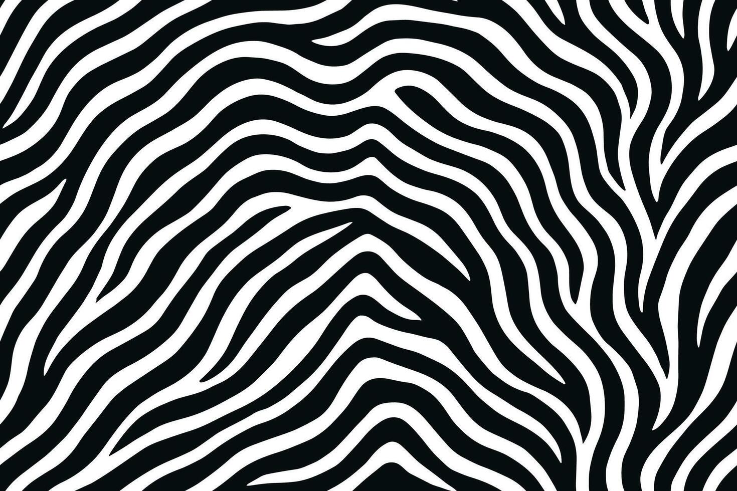 Seamless zebra pattern with bold black and white stripes vector
