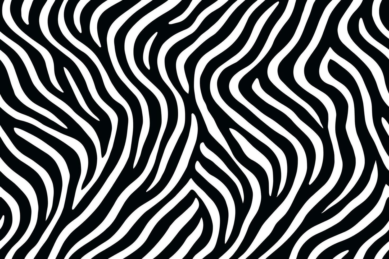 Repeating black and white zebra stripe seamless pattern vector