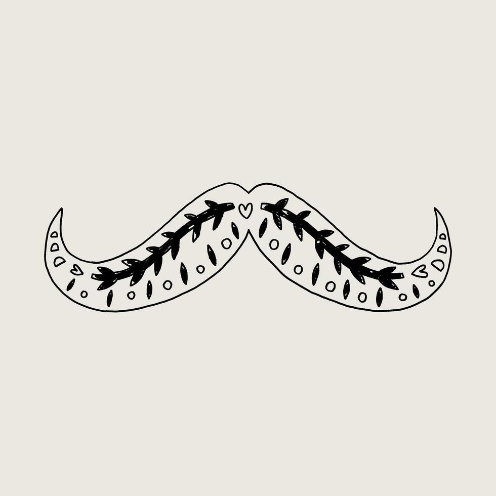 Cinco de Mayo Mexican Folk Moustache vector