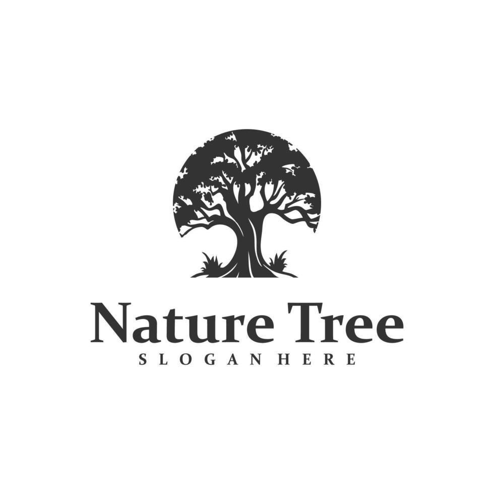Oak Tree logo design concept . Oak Tree Logo Design Template. Creative Symbol. Icon vector
