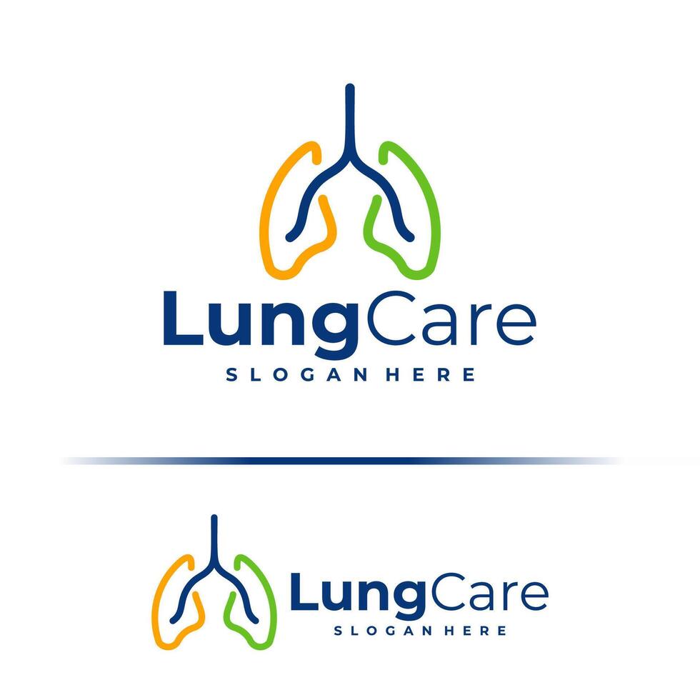 Lung logo design concept . Lung Care Logo Design Template. Creative Symbol. vector