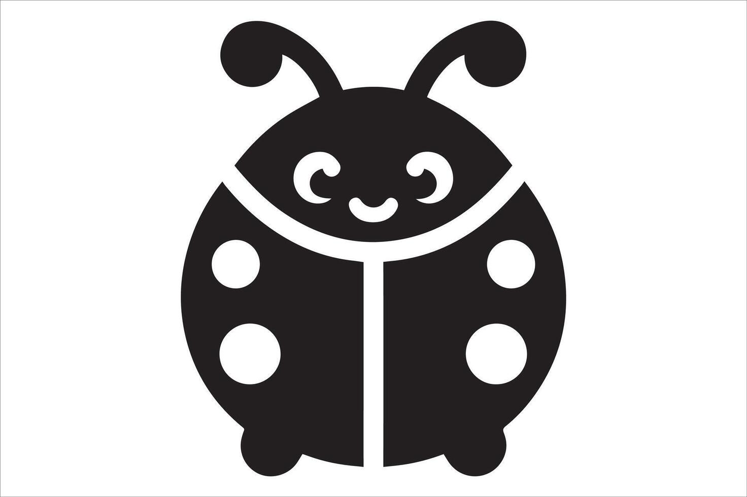 Adorable Ladybug Graphic Design with Simple Cute Illustration Style vector