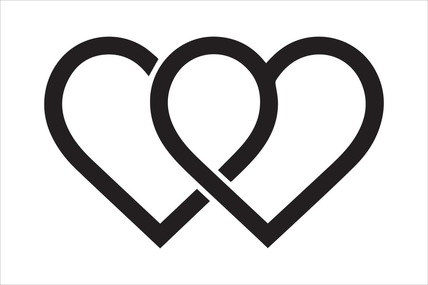 The Intertwined Hearts The Eternal Connection The Emblem of True Love vector