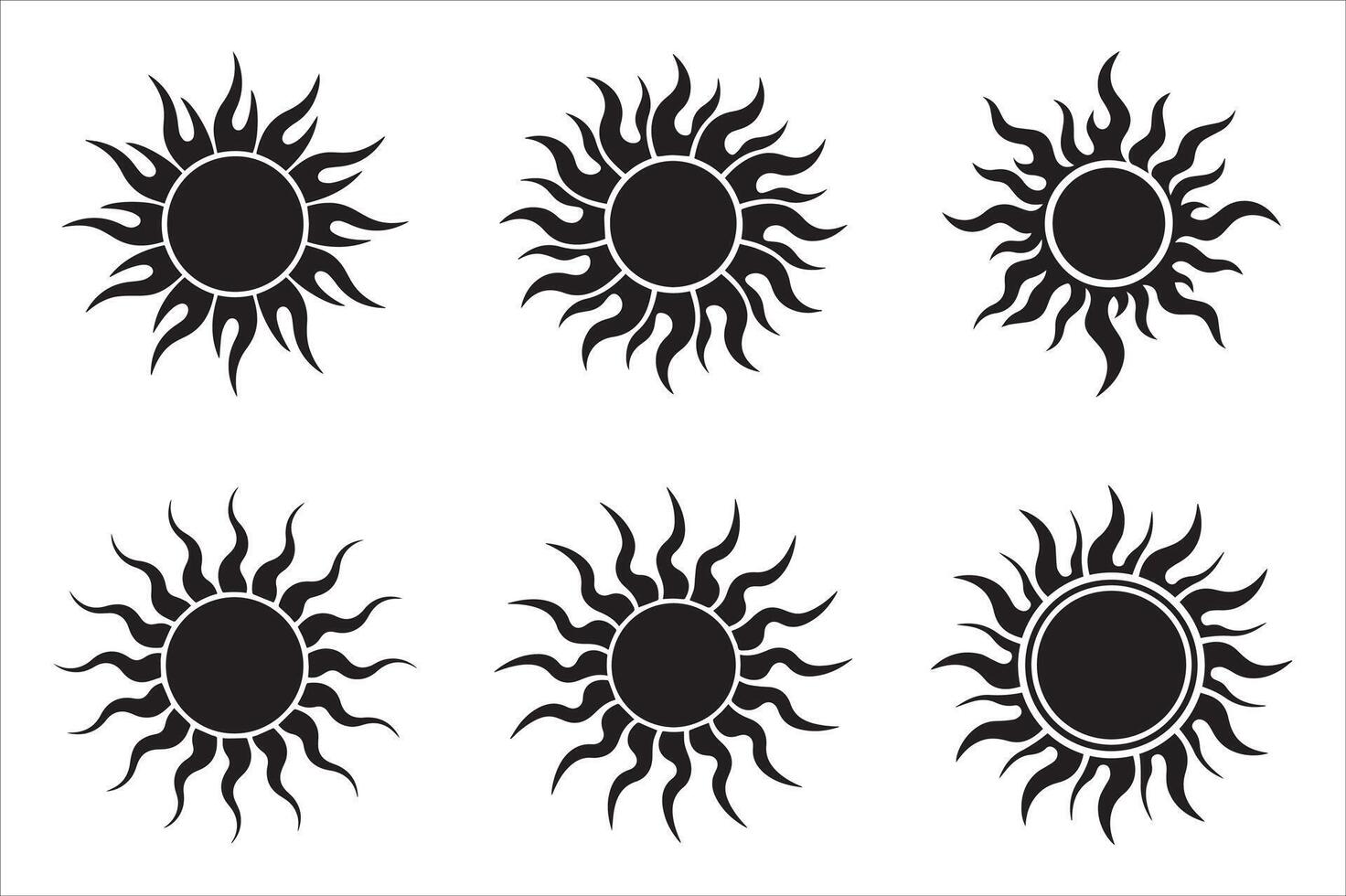 Radiant Suns A Collection Of Abstract Artistic Designs With Shining Rays vector