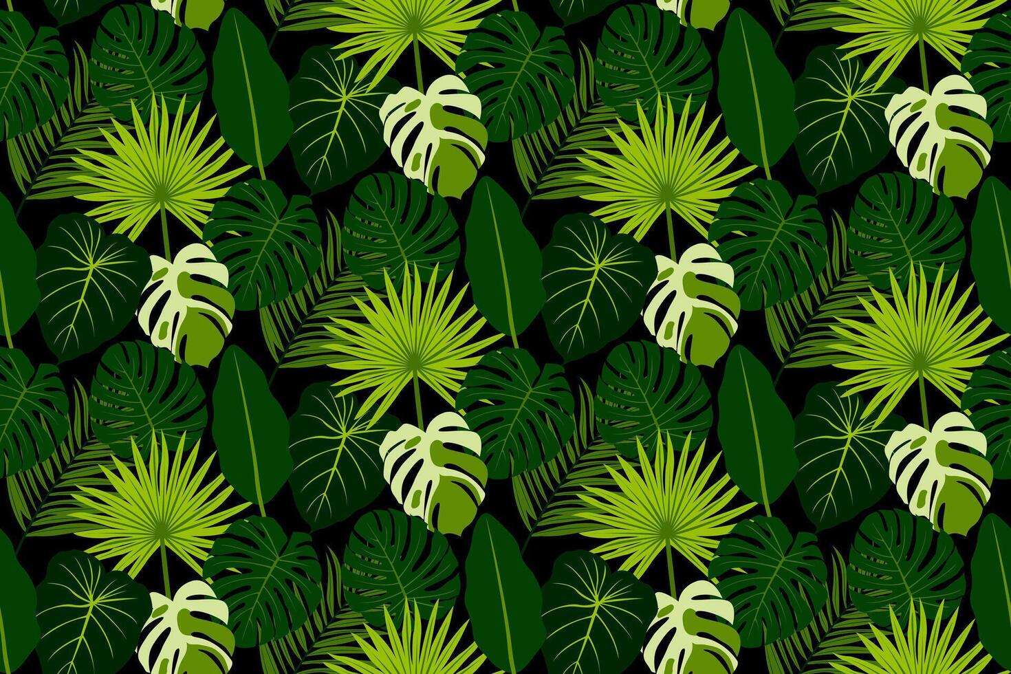 Trend seamless pattern with tropical leaves. Tropical pattern background with exotic leaves, jungle leaf. illustration vector