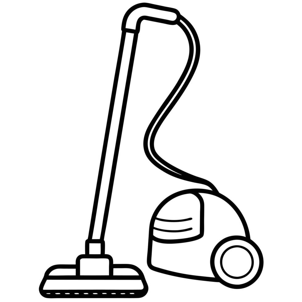 Vacuum cleaner on white background vector