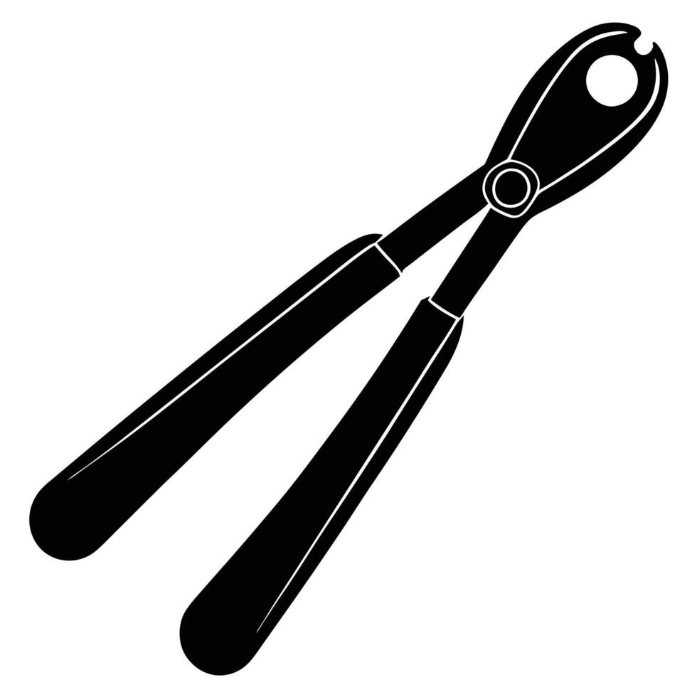 Tongs on white background vector