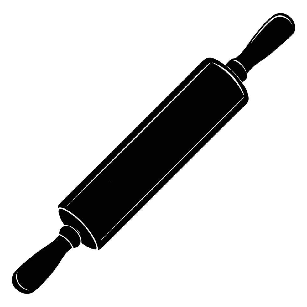 Rolling pin on white background. vector
