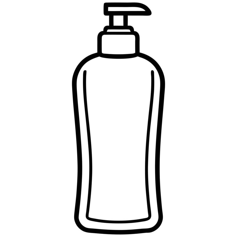 Shampoo on white background vector