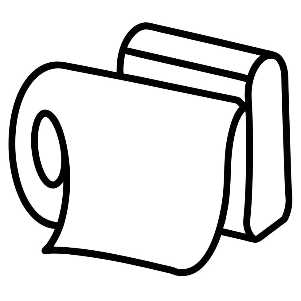 Toilet paper on white background vector