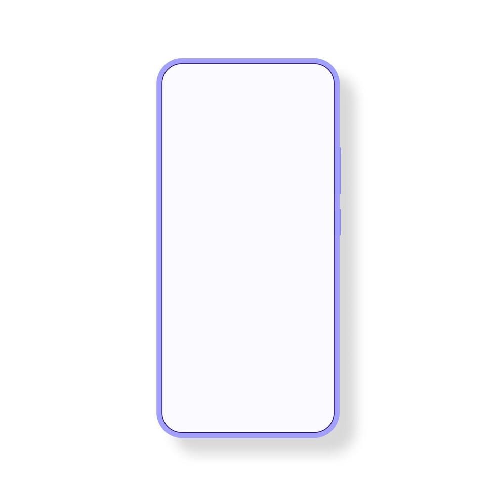 Smartphone mockup with blank screen on isolated background. vector