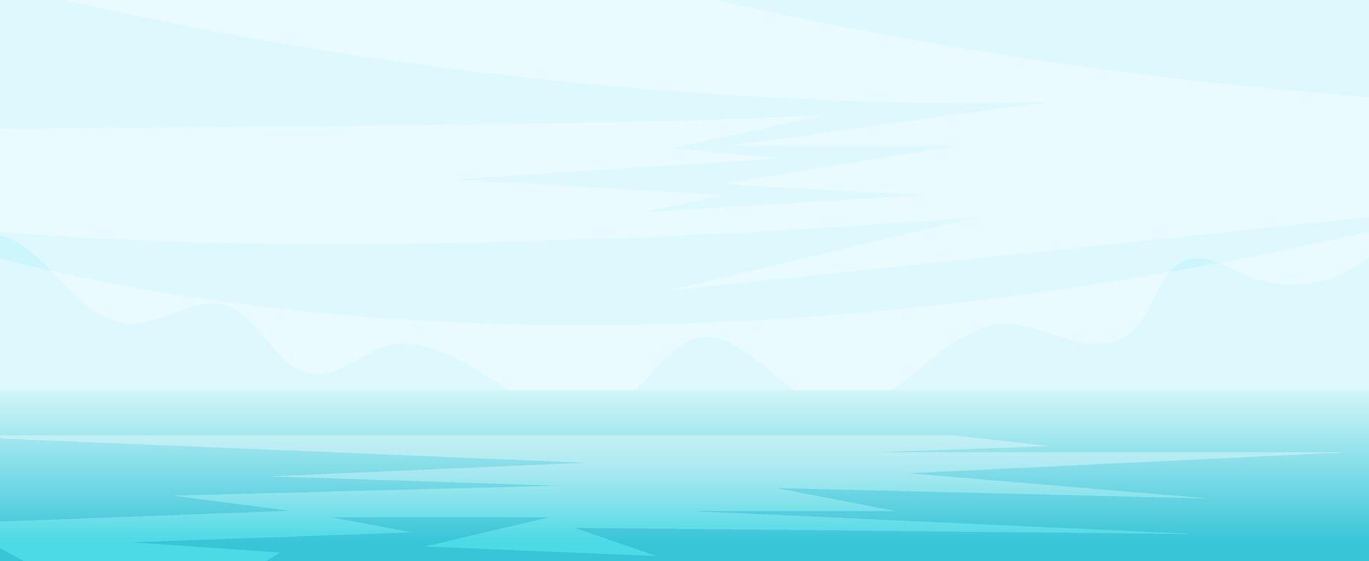 Abstract Arctic Glacial Landscape Ice, Water, Sky, Winter Scene vector