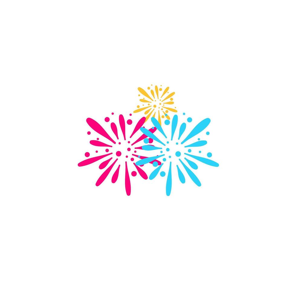Colorful Fireworks Celebration Burst, Sparkler, Party, Design vector