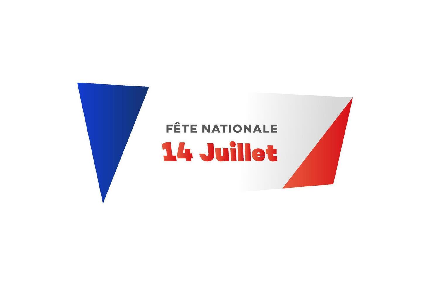 Frances Bastille Day 14 Juillet National Fte Celebration Design vector