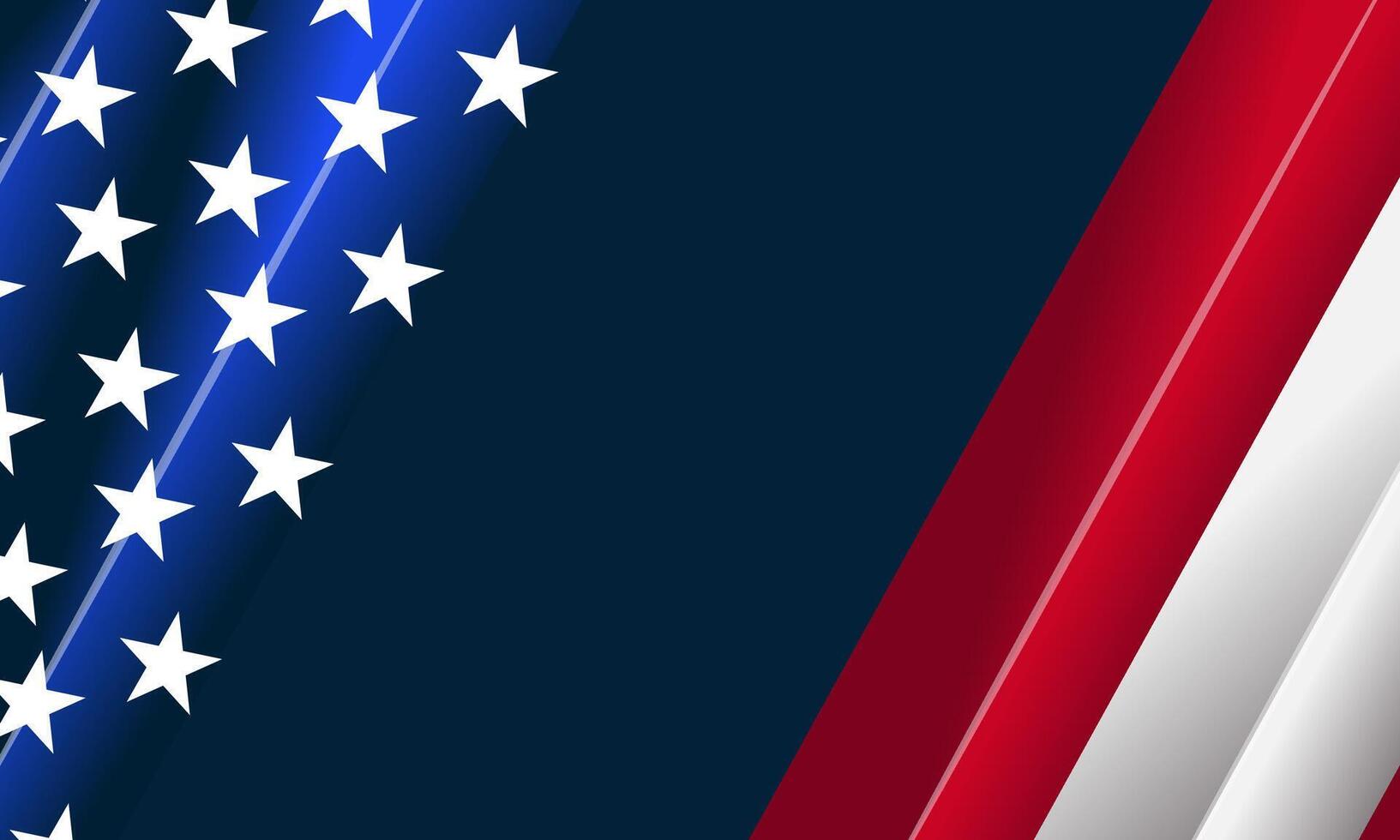 American Flag Design Abstract Blue, Red, White Stars Stripes vector