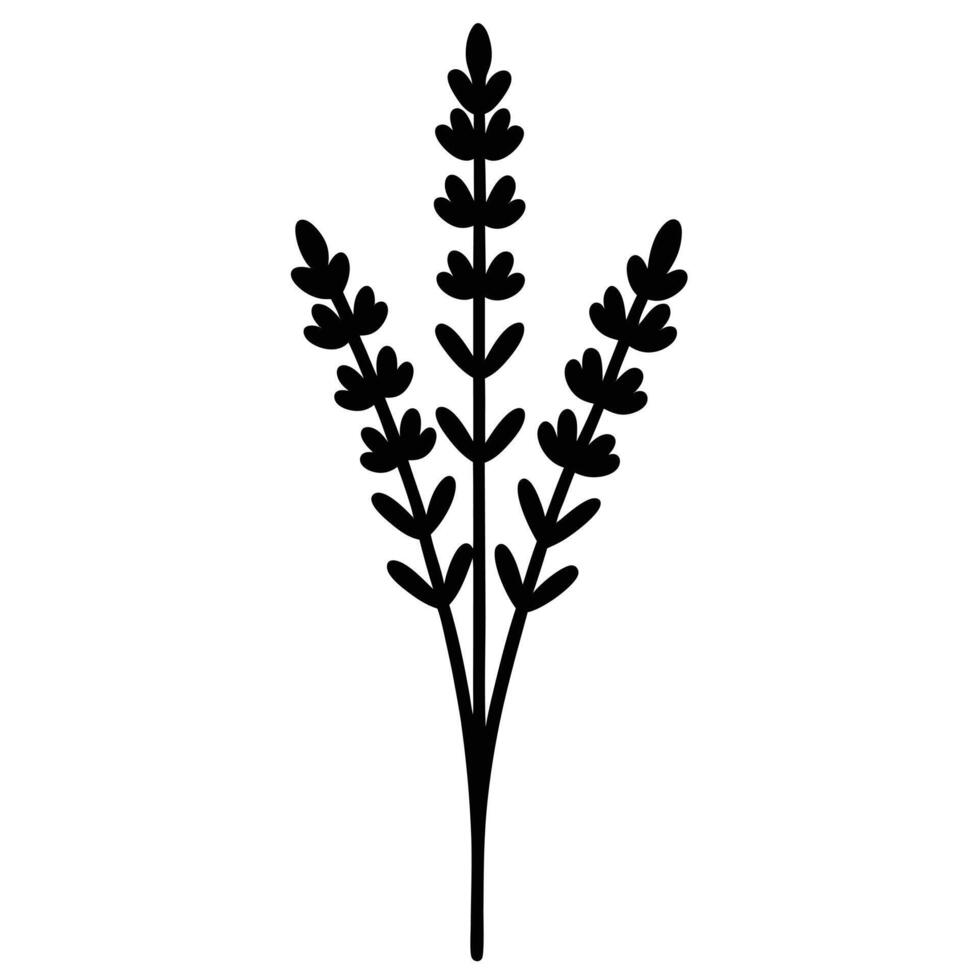 Lavender flower icon on white background vector