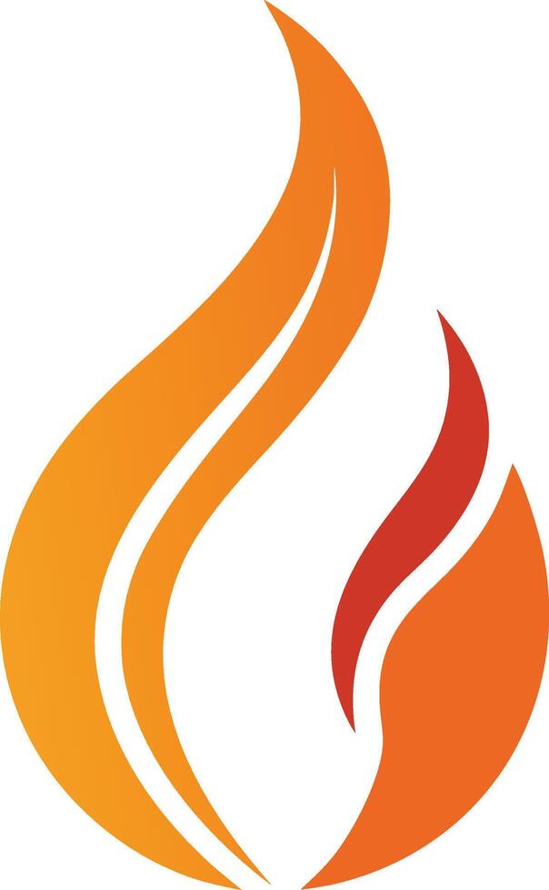 Abstract flame logo graphic on white vector