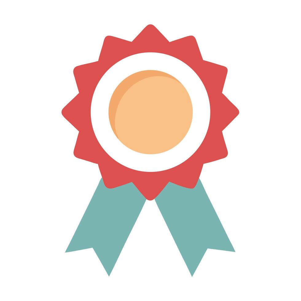 Award ribbon symbol for achievement or recognition vector