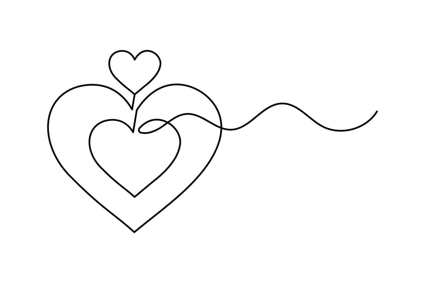 Simple love icon outline design vector