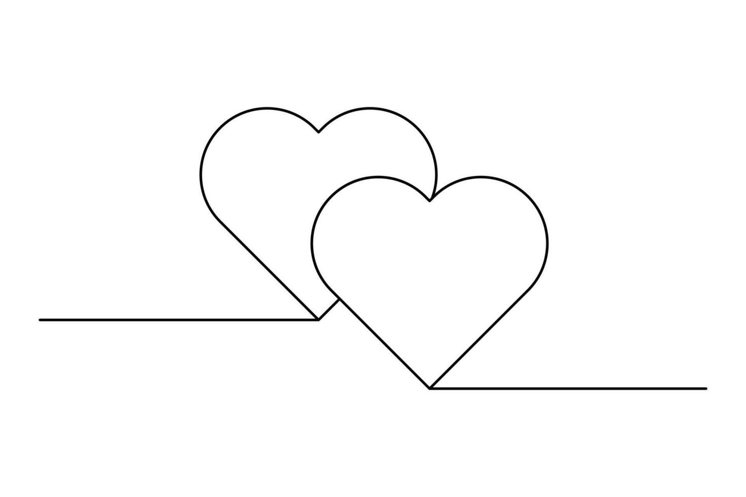 Elegant heart outline design vector