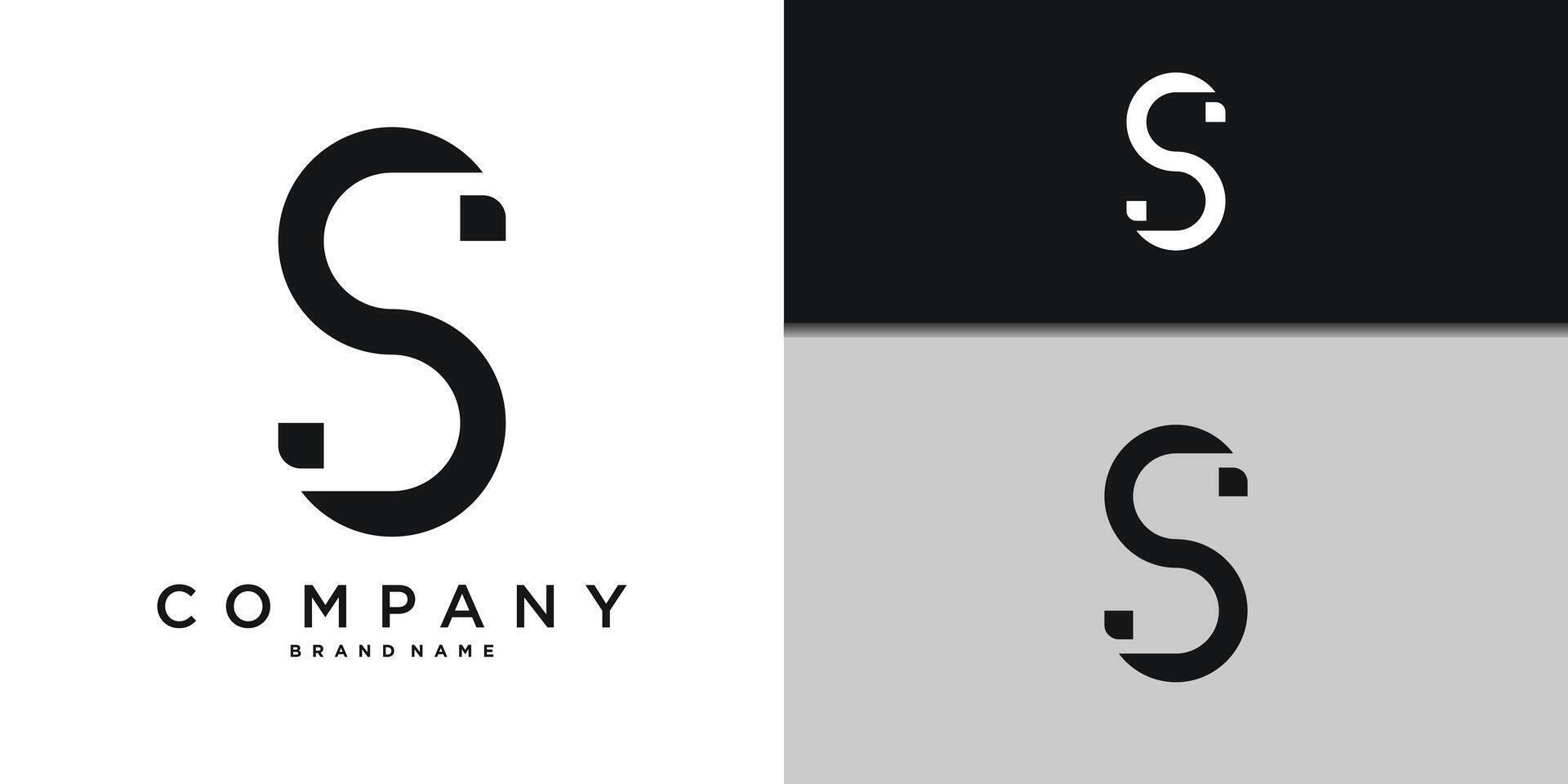 Letter S minimal logo icon design template element. vector