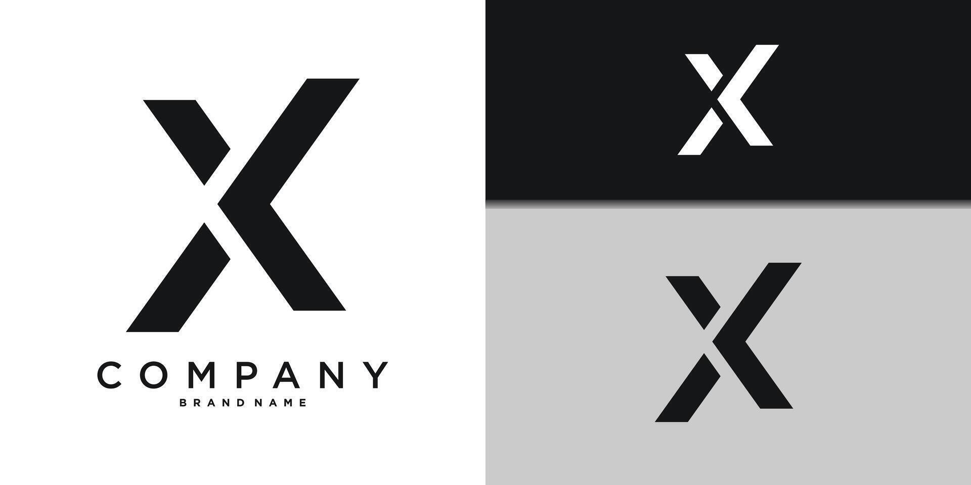 Letter X minimal logo icon design template element vector