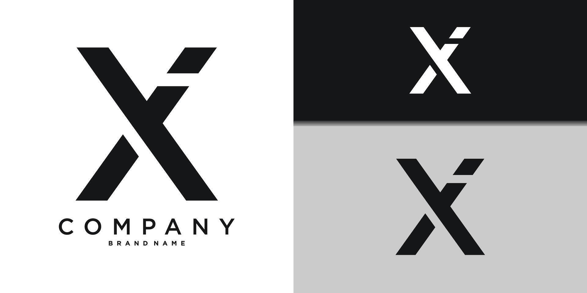 Letter X minimal logo icon design template element. Premium vector